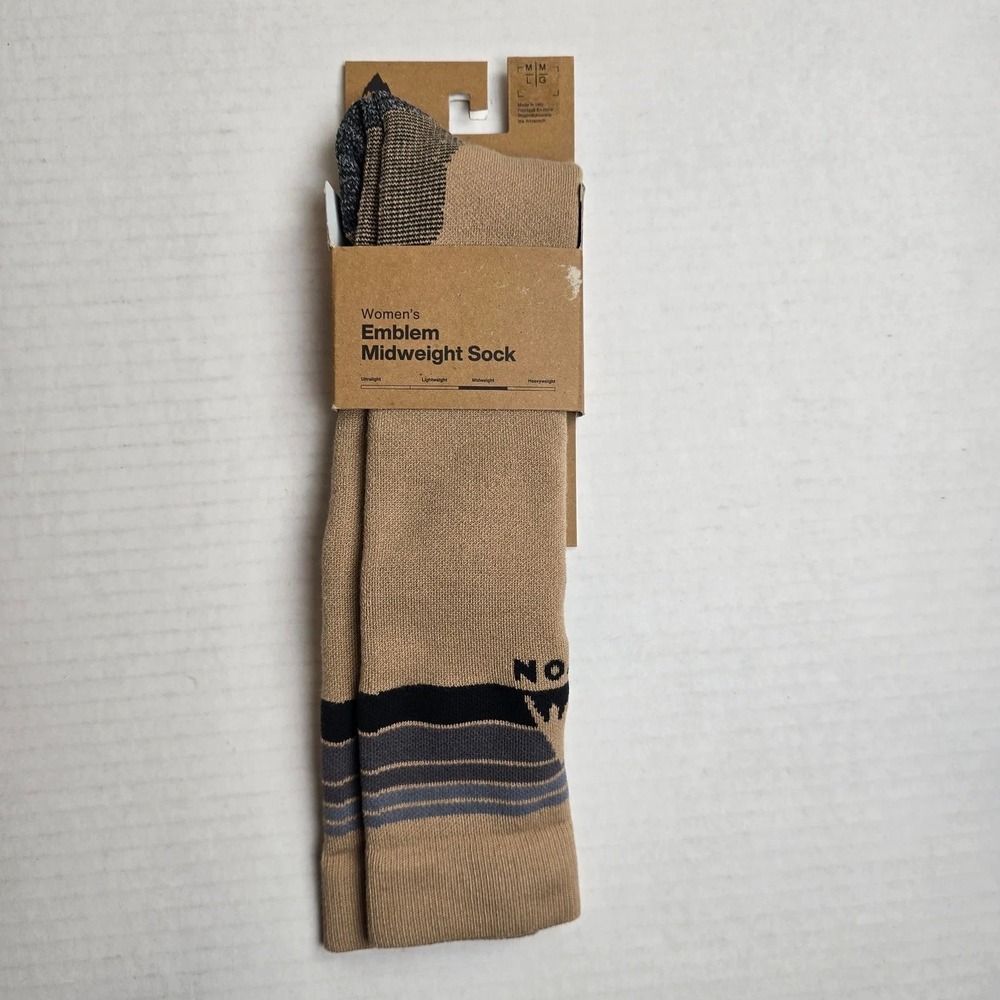 NEW Burton Socks Womens Size M/L (7-10) Emblem Midweight Sock Summit Taupe Brown